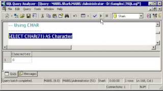 SQL SERVER Tutorial - T-SQL: SPACE - CHAR & ASCII - LOWER & UPPER - LTRIM & RTRIM