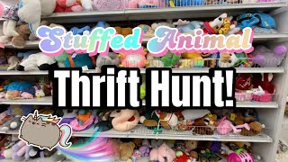 A Massive STUFFED ANIMAL Thrift Hunt • Thrifting Plushies and Teddies