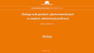 Obsługa Głuchych - 01 - Wstęp