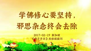 卢台长【共修组提问】学佛修心要坚持，邪思杂念终会去除 | 观世音菩萨心灵法门 (2017.02.19新加坡)