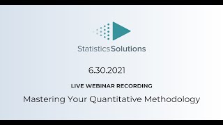 Mastering Your Quantitative Methodology