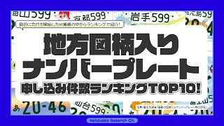 「地方版図柄入りナンバープレート」申し込み件数ランキングTOP10！