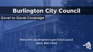 Burlington City Council - 1/13/2025