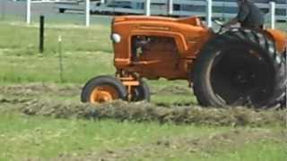 1957 Minneapolis Moline 335, and Ferguson DEO-25 hay rake