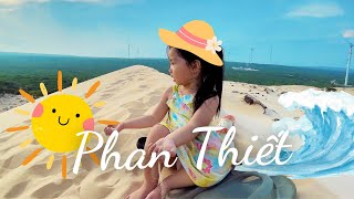 Lần đầu Vani và Cacao đi Phan Thiết nghịch cát, tắm biển, lội suối, ăn hải sản