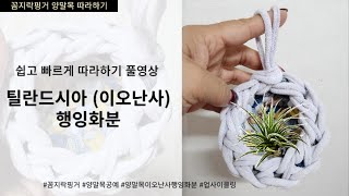 초보자용 이오난사 행잉 화분 만들기