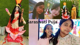 Saraswati Puja mein bahan ne karvaya nose piercing 🥲❤️| happy Saraswati Puja 🧿❣️|#viral#youtube