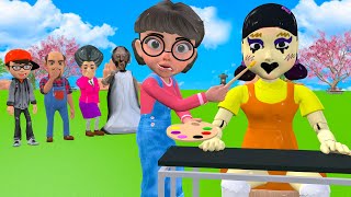 Scary Teacher 3D vs Squid Game Nick and Tani the Best Troll of MissT or 5 Times Challenge