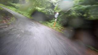 塞神峠　(さいじんとうげ)　雨　バイク ツーリング　VTR250　車載動画