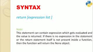 XII- CS - CH 7 - PYTHON FUNCTIONS-RETURN STATEMENT