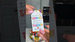 Back-To-School Teacher gift idea-Supply Tower #teachergifts #backtoschool #schoolsupplies #momlife