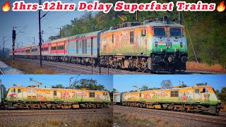 15-In-1 Rare Visitor WAP7 Kavi Guru+Kurla | PERFECT CROSSING AT 120 | TOP SPEED AFTERNOON TRAINS 🔥🔥