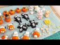 making halloween and custom clay charms trying resin charms and ceramic trays byknochi