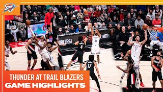 OKC Thunder at Portland Trail Blazers | Game Highlights | November 19, 2023