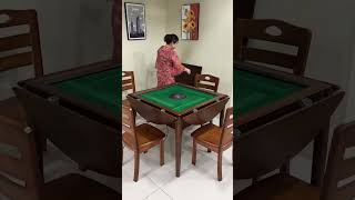 Solid wood dining table mahjong table, one table for two uses #table #mahjongdiningtable