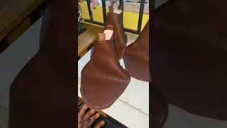 Process in making Chelsea boot....#footwear #viral #handmade #trending