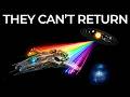 How Far Could We Travel Through Space Before Returning Becomes Impossible?