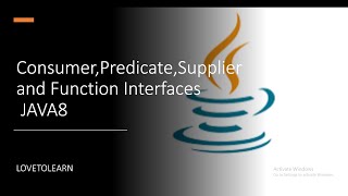 consumer producer supplier and function interfaces java8