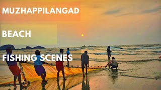 Muzhappilangad Drive in Beach Fishing Scenes || മുഴപ്പിലങ്ങാട് ഡ്രൈവ് ഇൻ ബീച്ച്