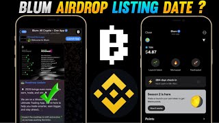 Blum Airdrop Listing Date ? | Blum Season 2 Meme Points ? | Blum airdrop new update today