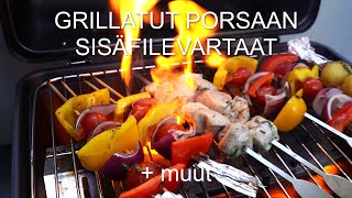 Grillatut porsaan sisäfilevartaat