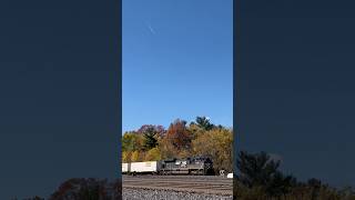 Catching NS 22H short intermodal with NS SD70ACE leading with friendly crew through Berea Ohio.