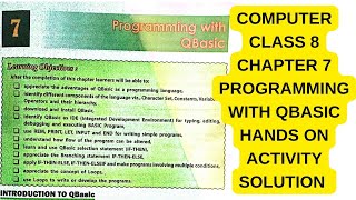 DAV CLASS 8 CHAPTER 7 COMPUTER PROGRAMMING WITH QBASIC | HANDS ON ACTIVITY SOLUTION BY ASIF SIR