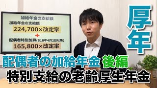 【厚生年金】特別支給の老齢厚生年金講座その⑧★65歳未満の配偶者の加給年金（後編）