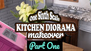 One Sixth Scale Dream House Kitchen Makeover for my DIORAMA Part 1