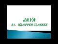 WRAPPER CLASSES