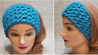 Повязка крючком 3d узор.повторяется всего один ряд🧶😍👍