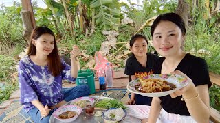 สาวลาว นัดเจอกันกินส้มตำบักหุ่ง ตำส้มโอ ตำลาวแชบแชบ บรรยากาศตามธรรมชาติที่ลาว ปานีสาวลาว สาวคำม่วน🇱🇦