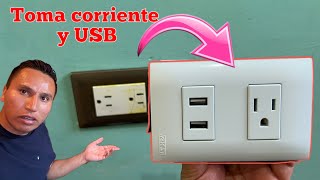 Cómo conectar tomacorriente con USB