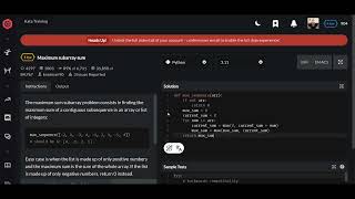 Codewars | Maximum subarray sum | Python 5 kyu
