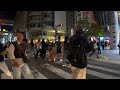 4k video of walking around hakata station and tenjin in fukuoka city japan on halloween night