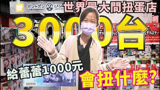 1000元挑戰 全世界最大間的扭蛋機店！竟然扭到......日本池袋 3000台扭蛋機的扭蛋百貨 [蕾蕾TV]