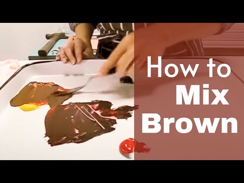 Color Mixing: Mixing brown from from the 3 primary colors Color Mixing: Mixing brown from from the 3 primary colors