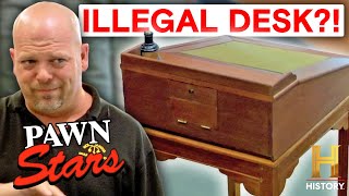 Pawn Stars: ILLEGAL Weapon Hides in this Desk?! (Season 3)