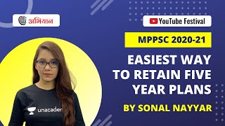 Easiest Way To Retain Five Year Plans | Indian Economy | MPPSC 2020-21 | Sonal Nayyar