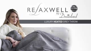 Relaxwell Luxury Heated Grey Throw | Dreamland