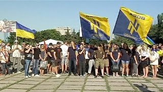 Pufferzone in Ostukraine: Mariupols Einwohner protestieren gegen Entmilitarisierung