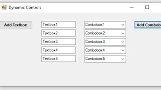 How to Create dynamic controls - Textbox - Combobox - Windows form - Vb.net