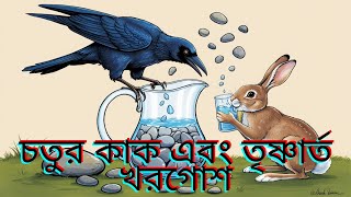 চতুর কাক এবং তৃষ্ণার্ত খরগোশ  | Rupkothar Golpo | Bangla Cartoon Golpo animal moral story