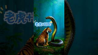 当一只老虎和一条巨蛇混合在一起，究竟会变成什么样的怪兽？ #tiger #snake #beast#fusion #animals #怪兽