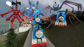 Building a Thomas Train Chased By Cursed Thomas Train VS Train Eater Army in Garry's Mod