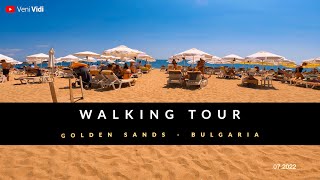 ⁴ᴷ Walking Tour GOLDEN SANDS BEACH - Bulgaria 🇧🇬 '2022