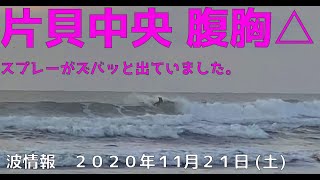 波情報　千葉北　片貝中央　１１月２１日　いい波になってきました！