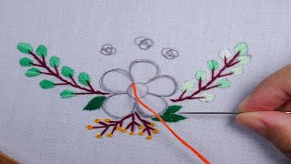 easy hand embroidery , beautiful neck design for your dress,  sewing tutorial