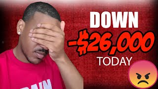 DOWN $26,000 DAY TRADING STOCKS TODAY BIGGEST LOST OF CAREER | TRADE RECAP