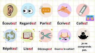 Cours de français (Les consignes)